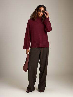 Lana Cashmere Blend Turtleneck Pullover Sweater