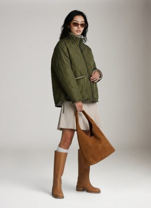 Military Reversible High Neck Down Jacket